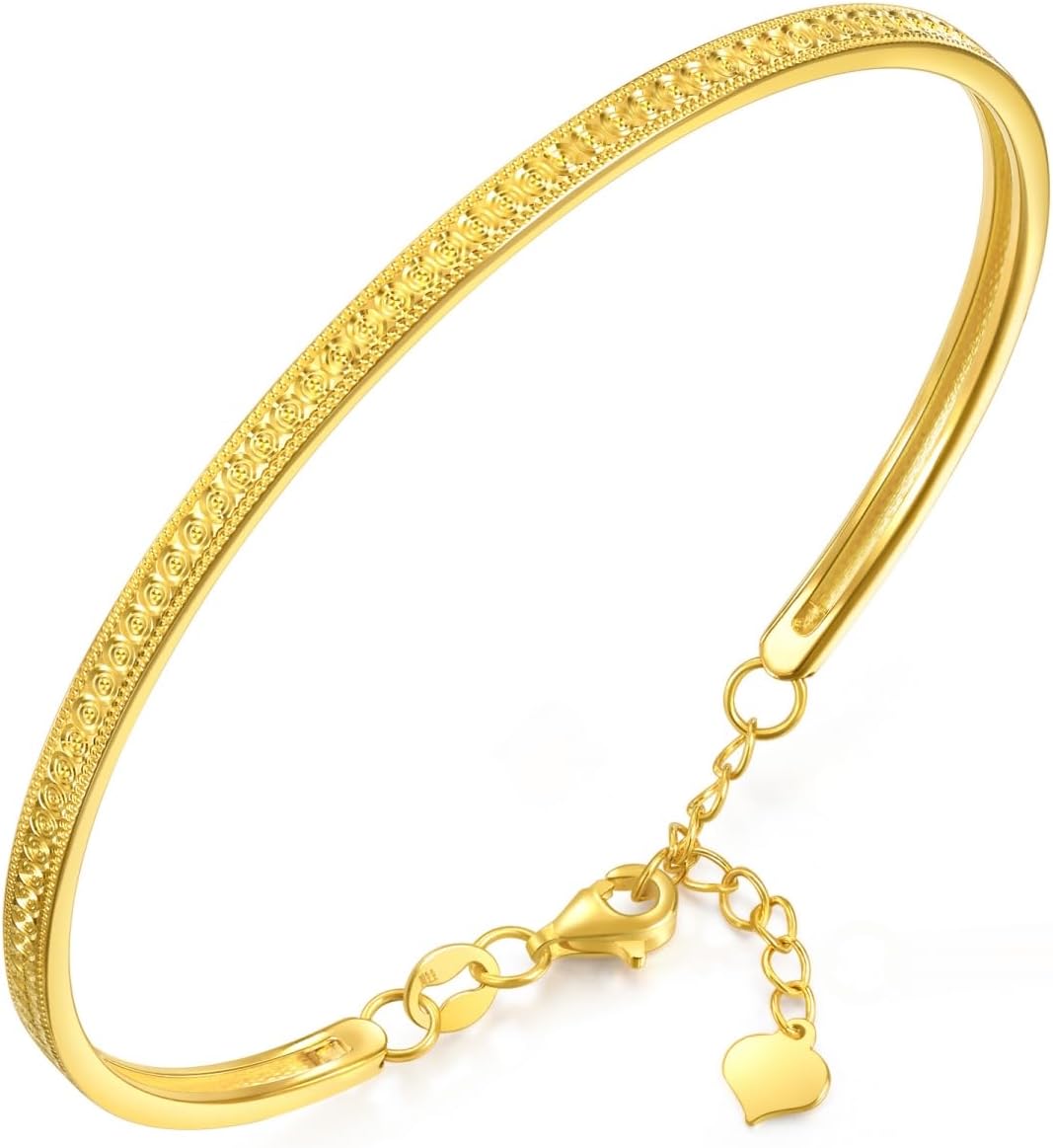 CHOW SANG SANG 999 24K Gold Essence Round Open Bangle Bracelet for Women 15cm 95624K Price-by-Weight Approx. 8.98g Gold