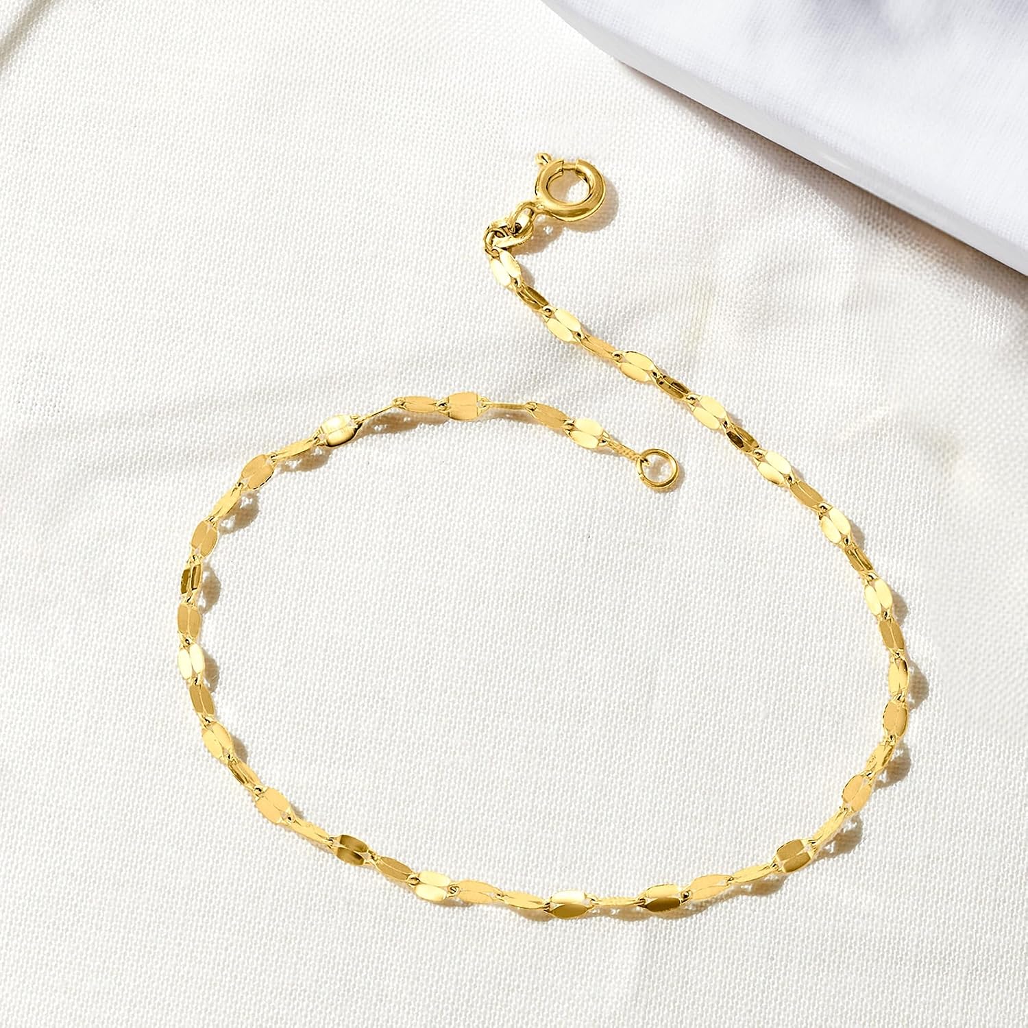 Pure Collection by Ross-Simons Italian 2.25mm 14kt Yellow Gold Lumachina-Chain Bracelet no gemstone 7.0 Inches